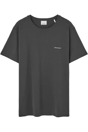 Isabel Marant Top, Herre, Blå, L, Bomuld, Blå Bomuld Logo Print T-shirt