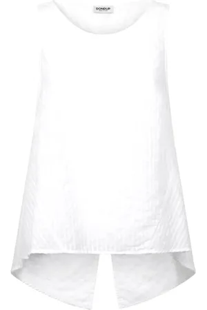 Dondup Top, Dame, Hvid, S, Uld, Ærmeløse top