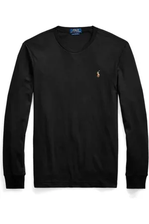 Ralph Lauren Top, Herre, Sort, 2XL, Afslappet T-shirt til mænd