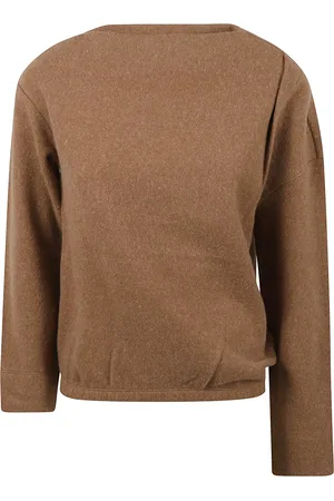 Max Mara Strik, Dame, Brun, M, Uld, Stilfulde OXA Sweaters til kvinder