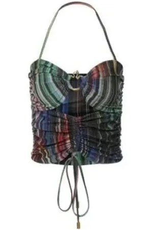 Roberto Cavalli Top, Dame, Flerfarvet, 2XS, Uld, Farverig Top til et stilfuldt look