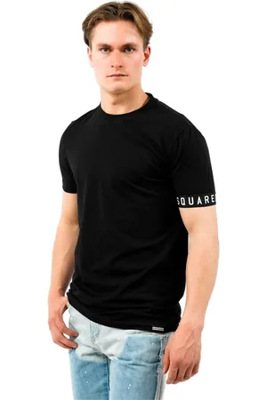 Dsquared2 Top, Herre, Sort, L, Uld, Rund Hals T-Shirt