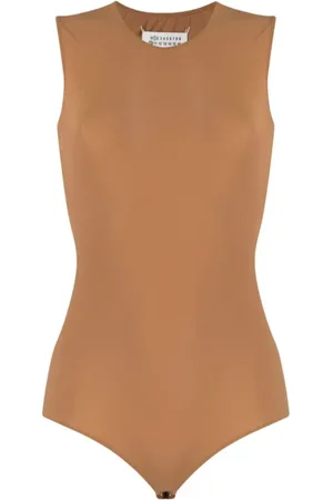 Maison Margiela Top, Dame, , 3XS, Uld, Terra Ærmeløs Bodysuit
