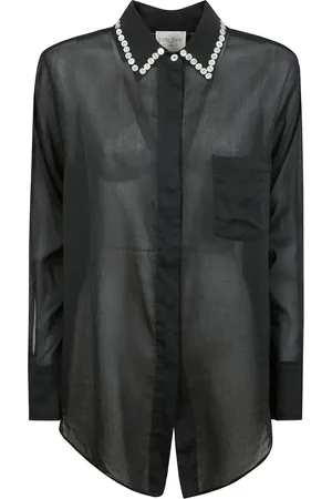 FORTE FORTE Bluser & Skjorter, Dame, Sort, M, Uld, Elegant skjorte med sofistikeret design