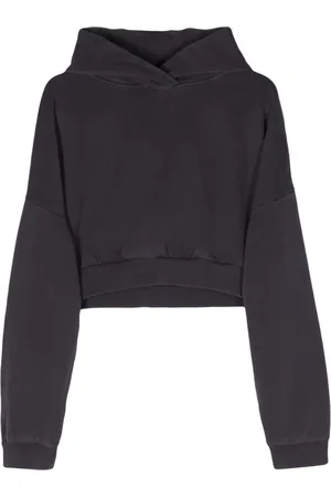 Entire Studios Sweathshirts & Hoodies, Dame, Sort, M, Uld, Blæk Cropped Heavy Hood