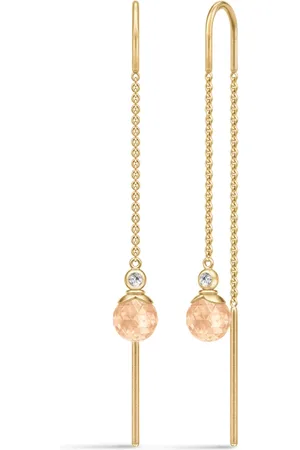 Julie Sandlau Tilbehør, Dame, Gul, ONE SIZE, Satin, Peach Morganite Berry Chain Øreringe