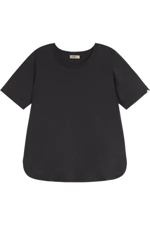 HERNO Top, Dame, Blå, L, Bomuld, Essenza Basic T-Shirt