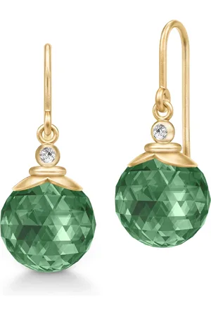 Julie Sandlau Tilbehør, Dame, Gul, ONE SIZE, Satin, Turmalin Berry Øreringe med Zirconia
