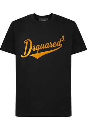 Dsquared2 Top, Herre, Sort, 2XL, Bomuld, Sort Logo T-Shirt Crew Neck