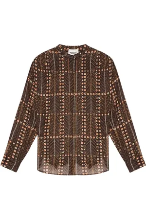 Isabel Marant Bluser & Skjorter, Dame, Brun, M, Bomuld, Stilfuld Bomuldsskjorte Nero