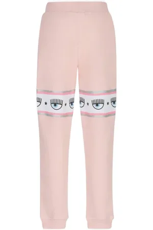 Chiara Ferragni Bukser, Dame, Lyserød, XS, Bomuld, Maxi Logomania Bomuld Joggers