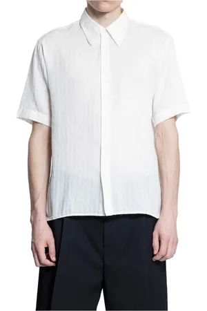 Soulland Skjorte, Herre, Hvid, XL, Bomuld, Pinstripet bomuldsskjorte med klassisk krave