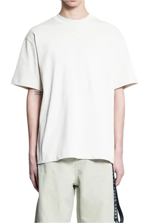 44 Label Group Top, Herre, Hvid, S, Bomuld, Broderet Logo Bomuld Tee