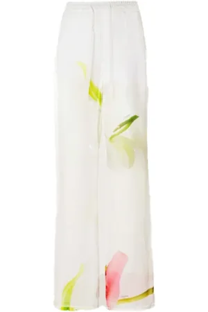 GENNY Bukser, Dame, Flerfarvet, XS, Polyester, Palazzo Stil Snørebukser
