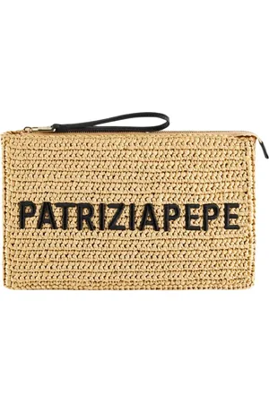 Patrizia Pepe Taske, Dame, , ONE SIZE, Hæklet Clutch Taske med Broderi