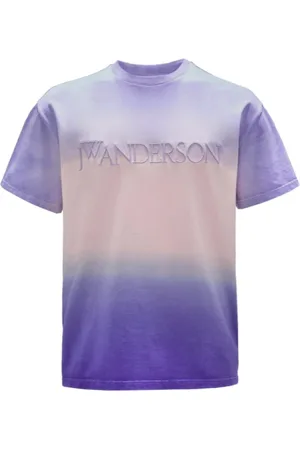 J.W.Anderson Top, Herre, Lilla, M, Bomuld, Gradient Broderet Lavendel T-shirt