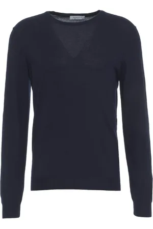 Gender Strik, Herre, Blå, L, Blå Strik Pullover til Mænd
