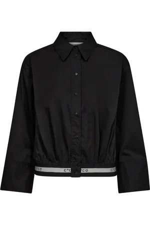 Co`Couture Bluser & Skjorter, Dame, Sort, S, Logo Crop Skjorte i Sort