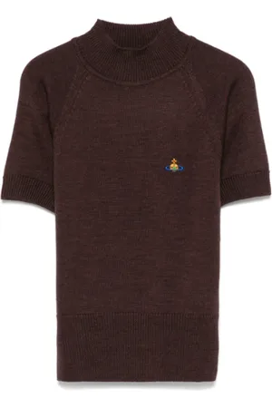 Vivienne Westwood Strik, Dame, Brun, M, Brun Turtleneck Top til Kvinder