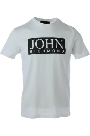 John Richmond Top, Herre, Hvid, 2XL, Bomuld, Herre Trykt T-shirt