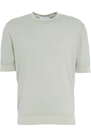 Gender Strik, Herre, Grøn, 4XL, Uld, Grøn Strik T-shirt Stilfuldt Garderobeopgradering