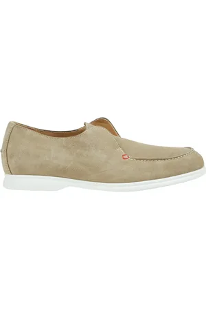 Kiton Sko, Herre, , 44 EU, Suede, Suede Stitched Rubber Loafers