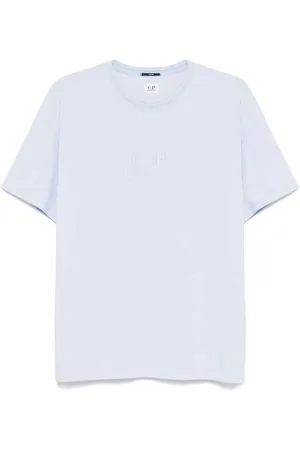 C.P. Company Top, Herre, Blå, XL, Uld, Piquet T-shirt til stilfuldt look