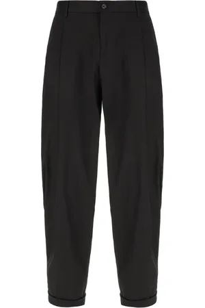 Dolce & Gabbana Bukser, Herre, Sort, S, Uld, Stilfulde Bukser til Mænd og Kvinder