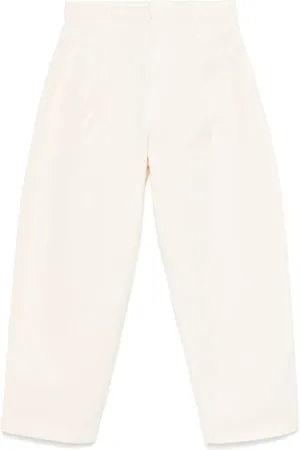 LEMAIRE Bukser, Herre, , L, Bomuld, Snowy Off White Plisserede Arbejdsbukser