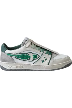 ENTERPRISE JAPAN Sko, Herre, Flerfarvet, 40 EU, Uld, Afslappet Elegance Sneakers Hvid/Grøn