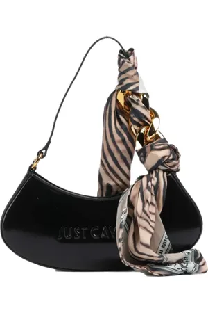 Roberto Cavalli Taske, Dame, Sort, ONE SIZE, Uld, Kæde Foulard Skuldertaske