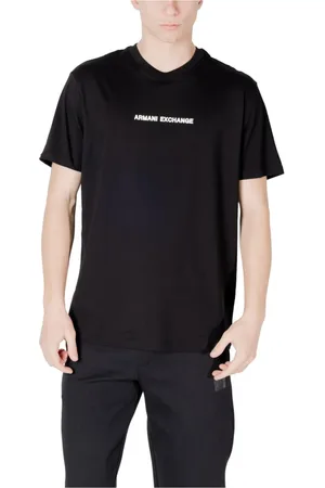 Armani Exchange Top, Herre, Sort, XS, Bomuld, Grafisk Print Bomuld T-Shirt til Mænd
