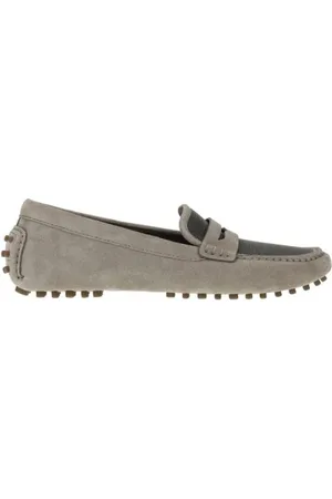Brunello Cucinelli Sko, Dame, Grå, 38 EU, Loafers med juveludsmykning