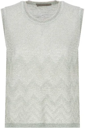 D.EXTERIOR Top, Dame, Grøn, S, Grøn Ærmeløs Rund Hals Sweater