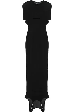 Jean Paul Gaultier Kjole, Dame, Sort, XS, Sort Mesh Dobbelt Side Kjole