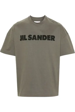Jil Sander Top, Herre, Grøn, L, Bomuld, Grøn T-shirt med logoprint