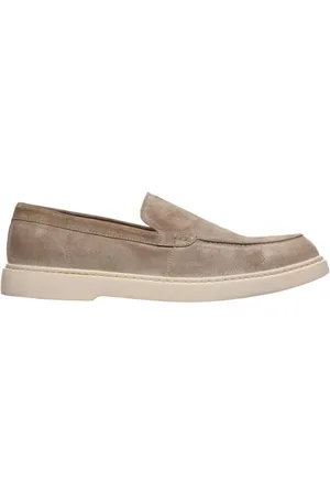 Moma Sko, Herre, Grå, 42 EU, Suede, Grå Ruskind Loafer Sko