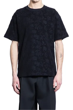Soulland Top, Herre, Sort, S, Bomuld, Blomstret Jacquard Plys T-shirt