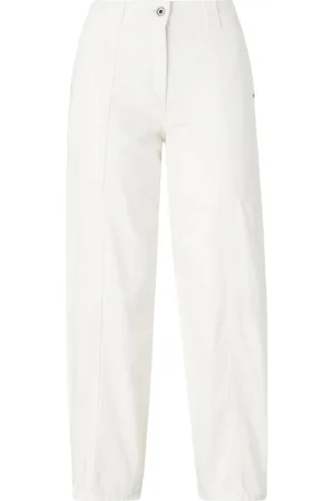 Patrizia Pepe Bukser, Dame, Hvid, W27, Denim, Hvide Ballon Denim Bukser