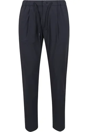HERNO Bukser, Herre, Blå, XL, Nylon, Nylonbukser med elastisk talje