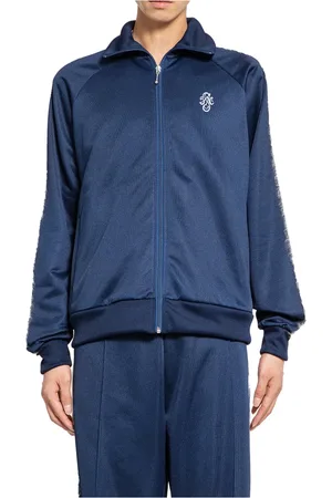 Stockholm Surfboard Club Sweathshirts & Hoodies, Herre, Blå, M, Marine High-Neck Track Jakke