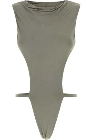 Entire Studios Top, Dame, Grå, L, Tyl, Stretch Viscose Valve Bodysuit