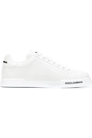 Dolce & Gabbana Sko, Herre, Hvid, 41 1/2 EU, Læder, Portofino Nappa Sneakers