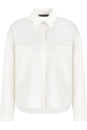 Armani Exchange Bluser & Skjorter, Dame, Hvid, M, Uld, Elegant alsidig dametrøje