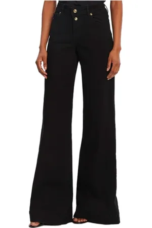 VERSACE Jeans, Dame, Sort, W26, Lavtaljet Jeans med Logo Detalje