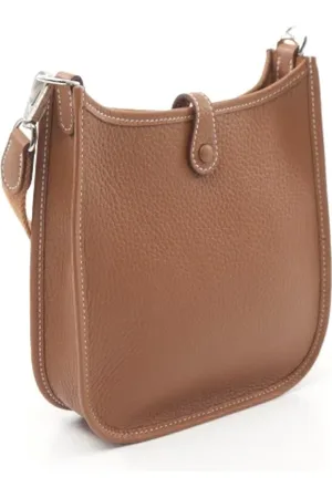 Hermès Pre-owned, Dame, Brun, ONE SIZE, Uld, Pre-owned Laeder skuldertasker