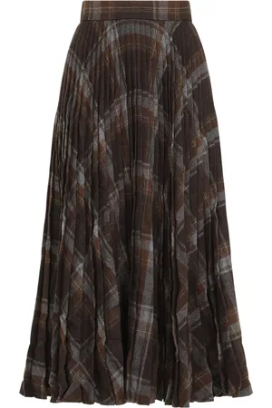 Balenciaga Nederdel, Dame, Brun, 2XS, Uld, Brun Uldblanding Elegant Nederdel