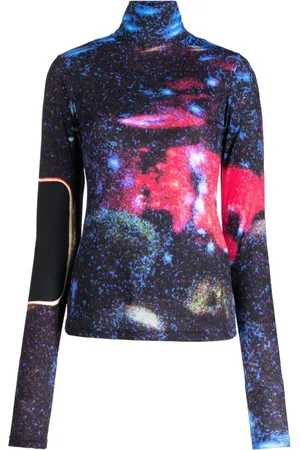 Maison Margiela Strik, Dame, Flerfarvet, M, Uld, Modern Strik Turtleneck