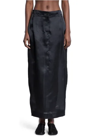 Khaite Nederdel, Dame, Sort, 3XS, Organza, Sort Organza Nederdel med Lommer
