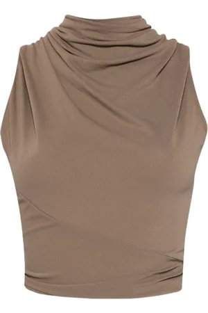 Rick Owens Top, Dame, Brun, M, Tyl, Poppy Strik Top